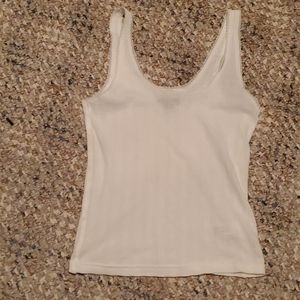 White lace trimmed tank/camisole XS